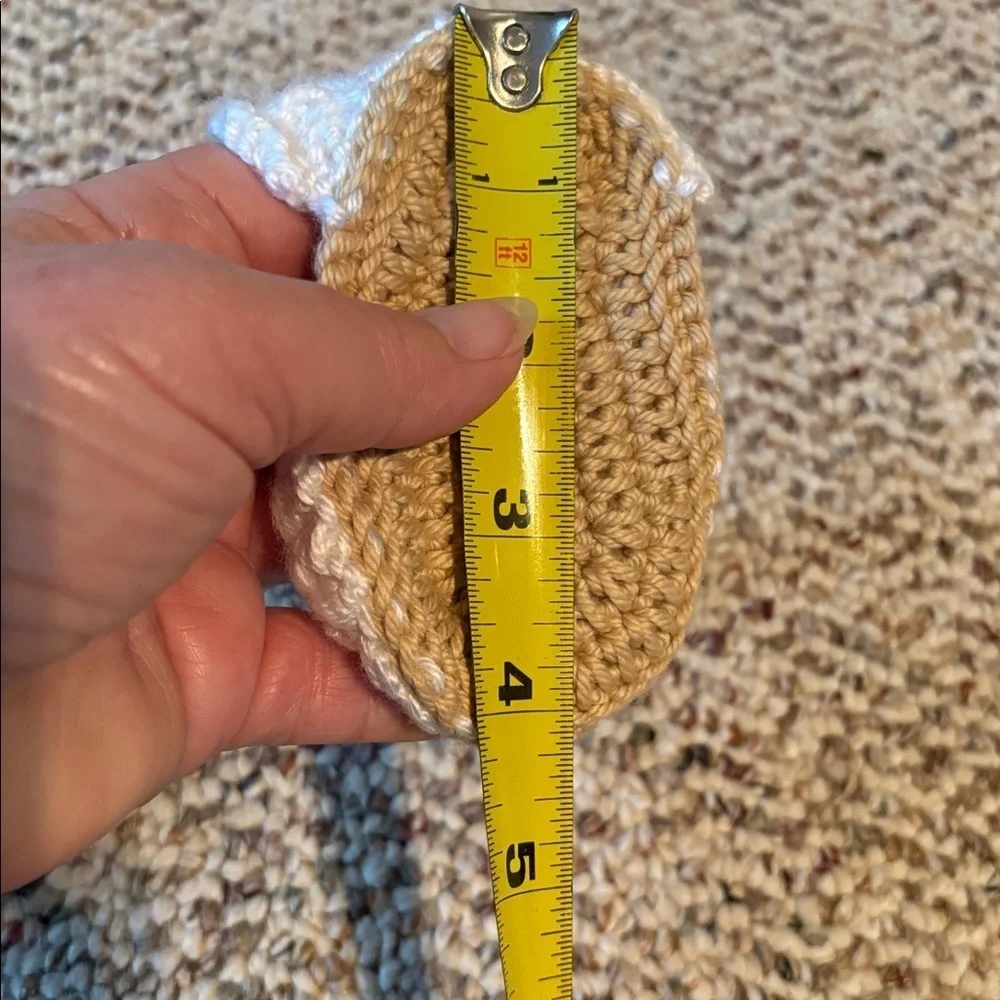 Handmade White Crochet Baby Espadrilles